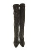 Tom Ford Velvet Leather Trim Embellishment Boots