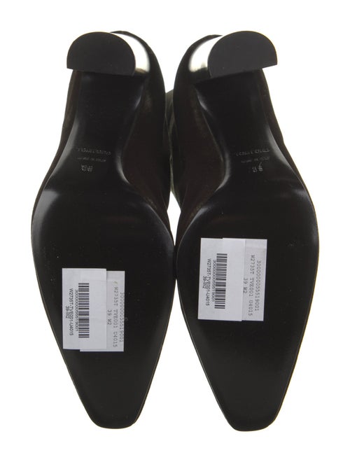 Tom Ford Velvet Leather Trim Embellishment Boots