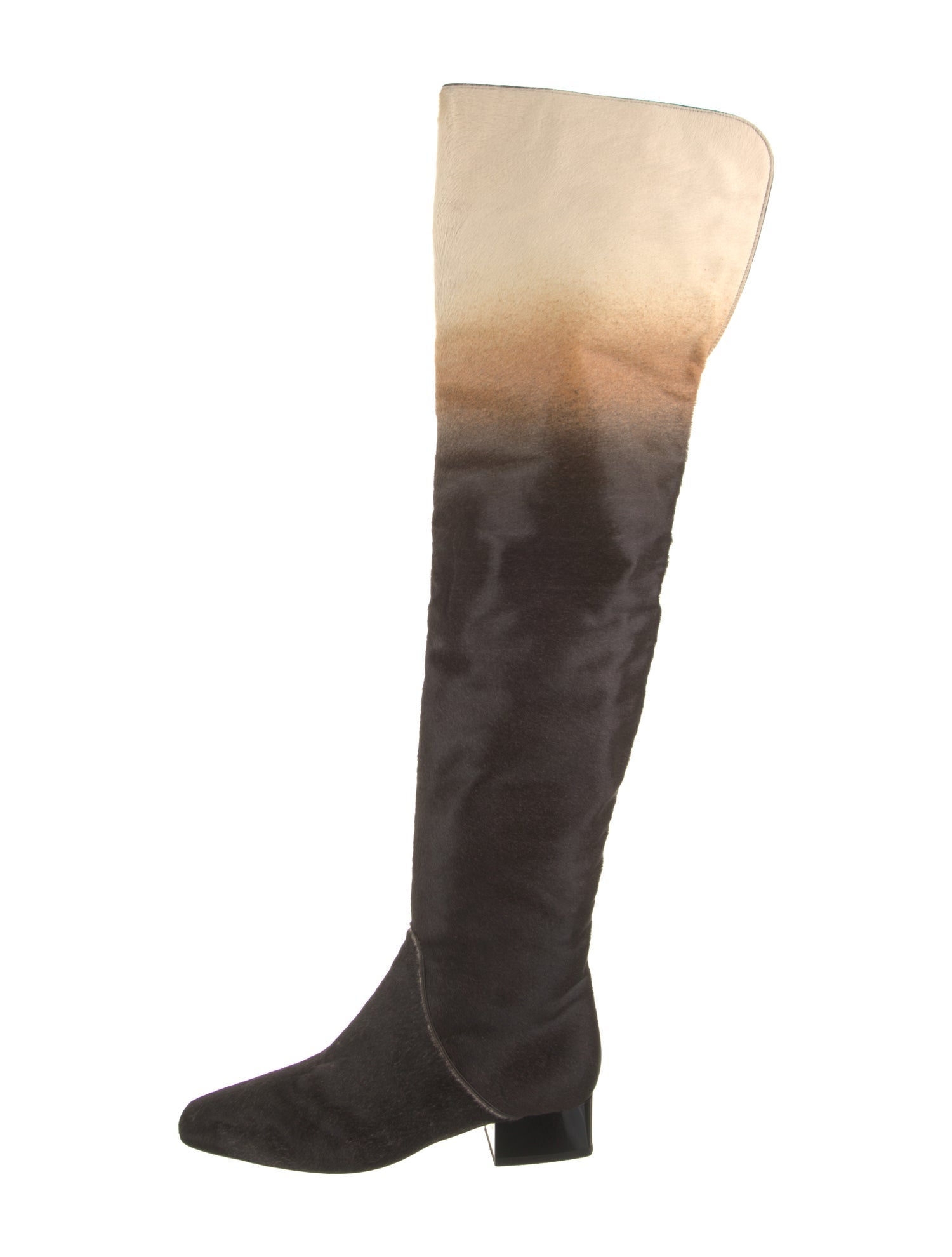 Tom Ford Ponyhair Colorblock Pattern Boots