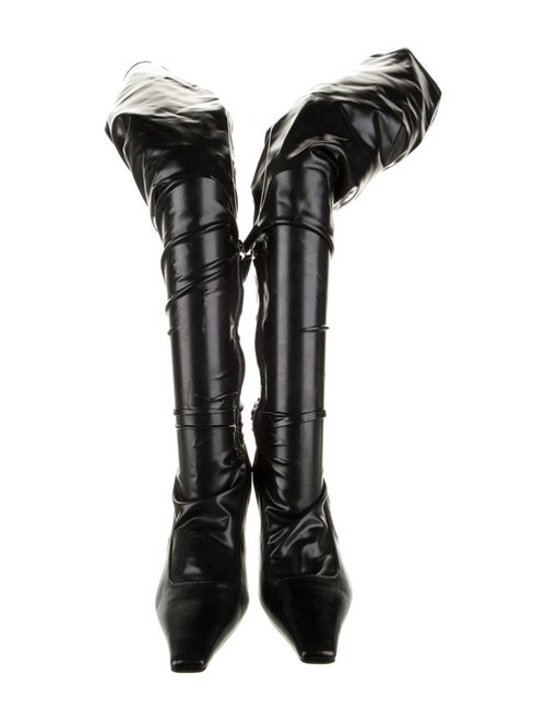 Tom Ford Leather Crystal Embellishments Sock Boots