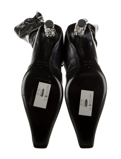 Tom Ford Leather Crystal Embellishments Sock Boots
