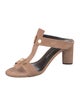 Tom Ford Suede Studded Accents T-Strap Sandals