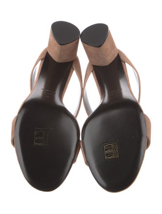 Tom Ford Suede Studded Accents T-Strap Sandals