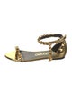 Tom Ford Patent Leather Chain-Link Accents Sandals