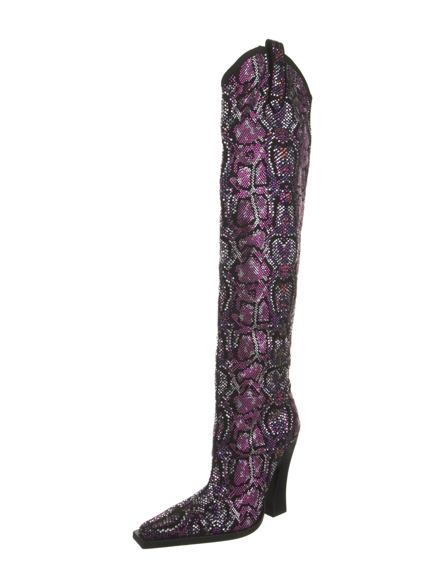 Tom Ford Suede Animal Print Boots