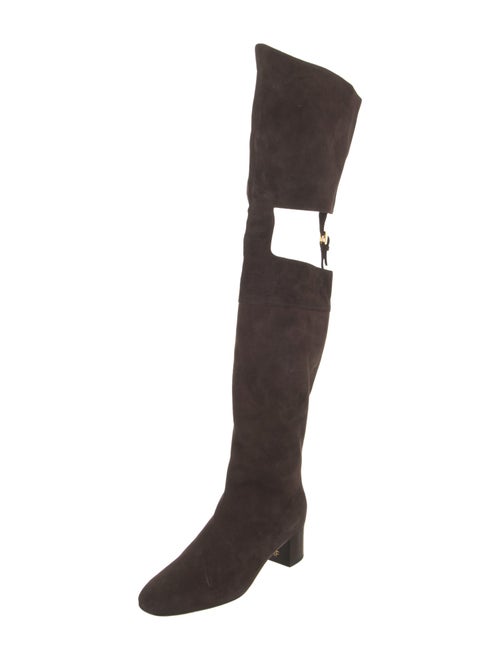 Tom Ford Suede Leather Trim Embellishment Boots