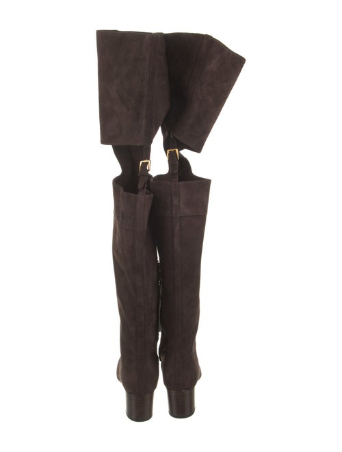 Tom Ford Suede Leather Trim Embellishment Boots