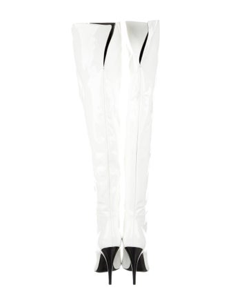 Tom Ford Patent Leather Bow Accents Boots