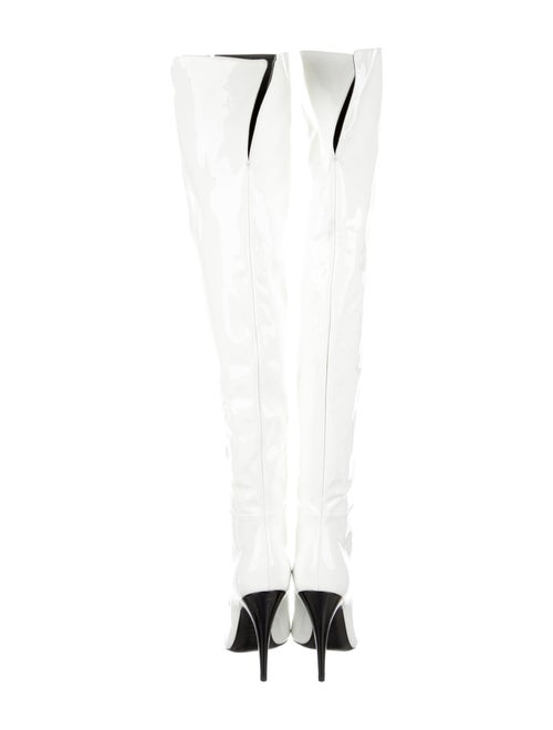 Tom Ford Patent Leather Bow Accents Boots
