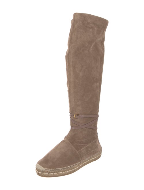 Tom Ford Suede Leather Trim Embellishment Boots