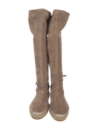 Tom Ford Suede Leather Trim Embellishment Boots