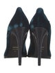 Tom Ford Velvet Leather Trim Embellishment T-Strap Pumps