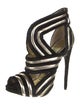 Tom Ford Velvet Striped Slingback Sandals