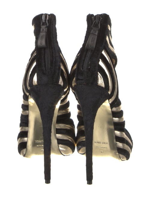 Tom Ford Velvet Striped Slingback Sandals
