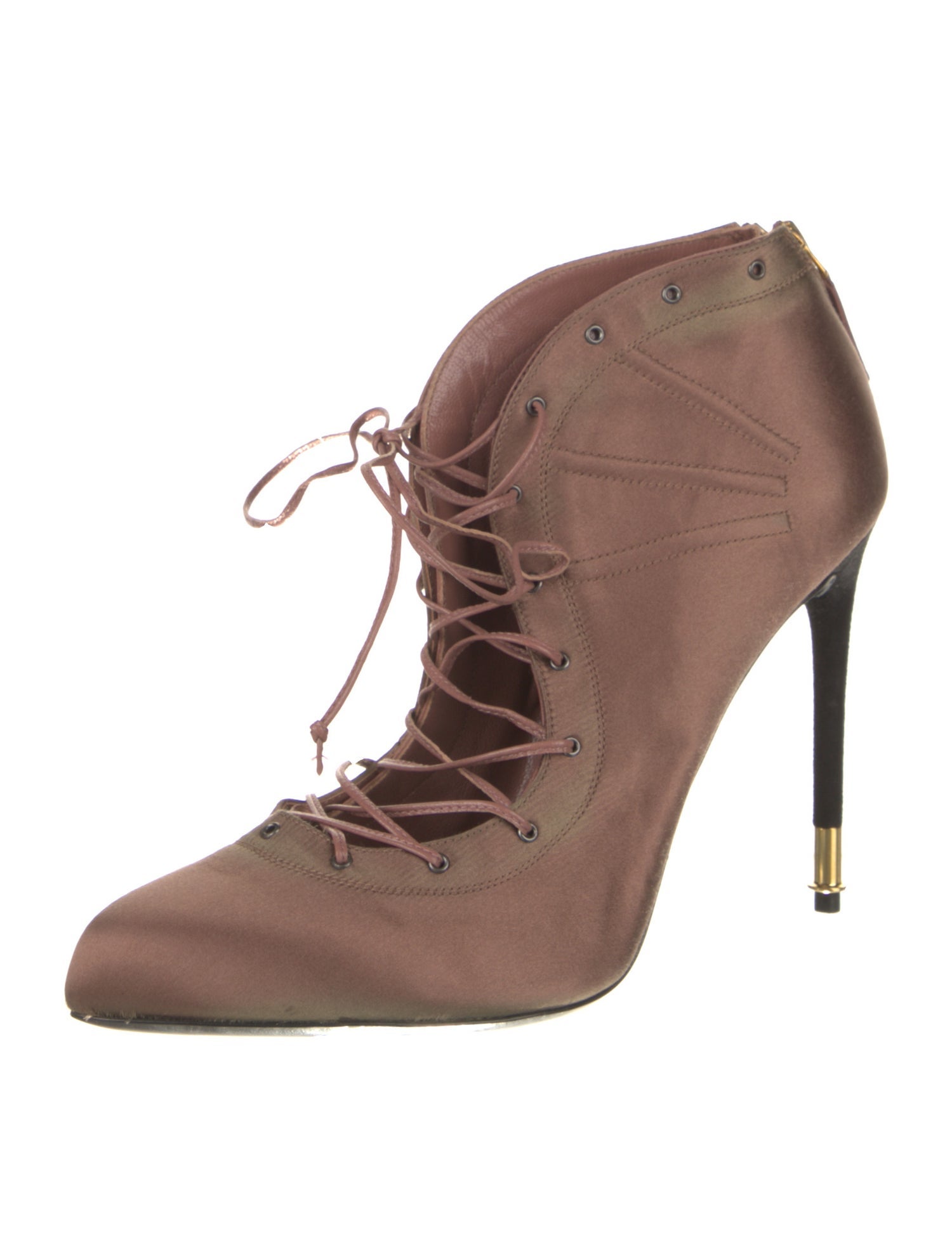 Tom Ford Satin Lace-Up Boots