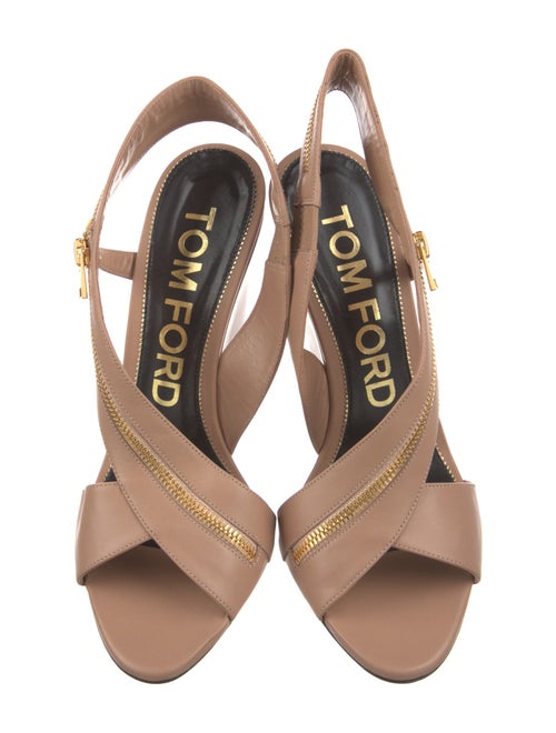 Tom Ford Leather Slingback Sandals