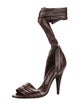 Tom Ford Leather Pleated Accents Gladiator Sandals