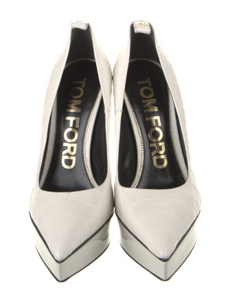 Tom Ford Embossed Leather Leather Trim Embellishment Pumps