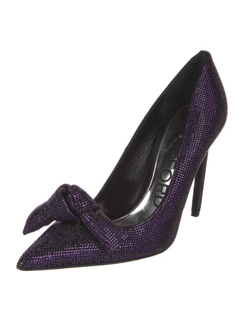 Tom Ford Crystal Crochet Trim Pumps