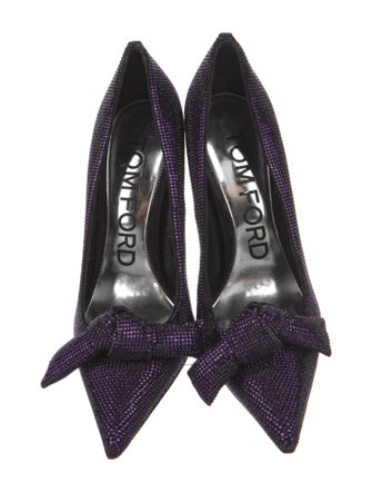 Tom Ford Crystal Crochet Trim Pumps
