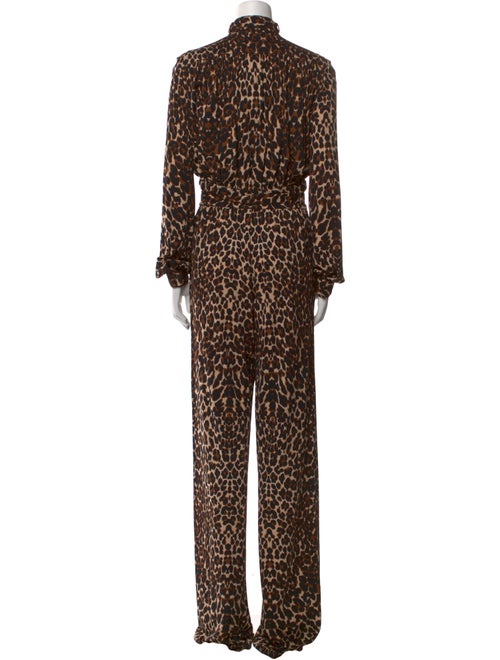 Tom Ford Animal Print Mock Neck Jumpsuit