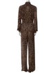 Tom Ford Animal Print Mock Neck Jumpsuit