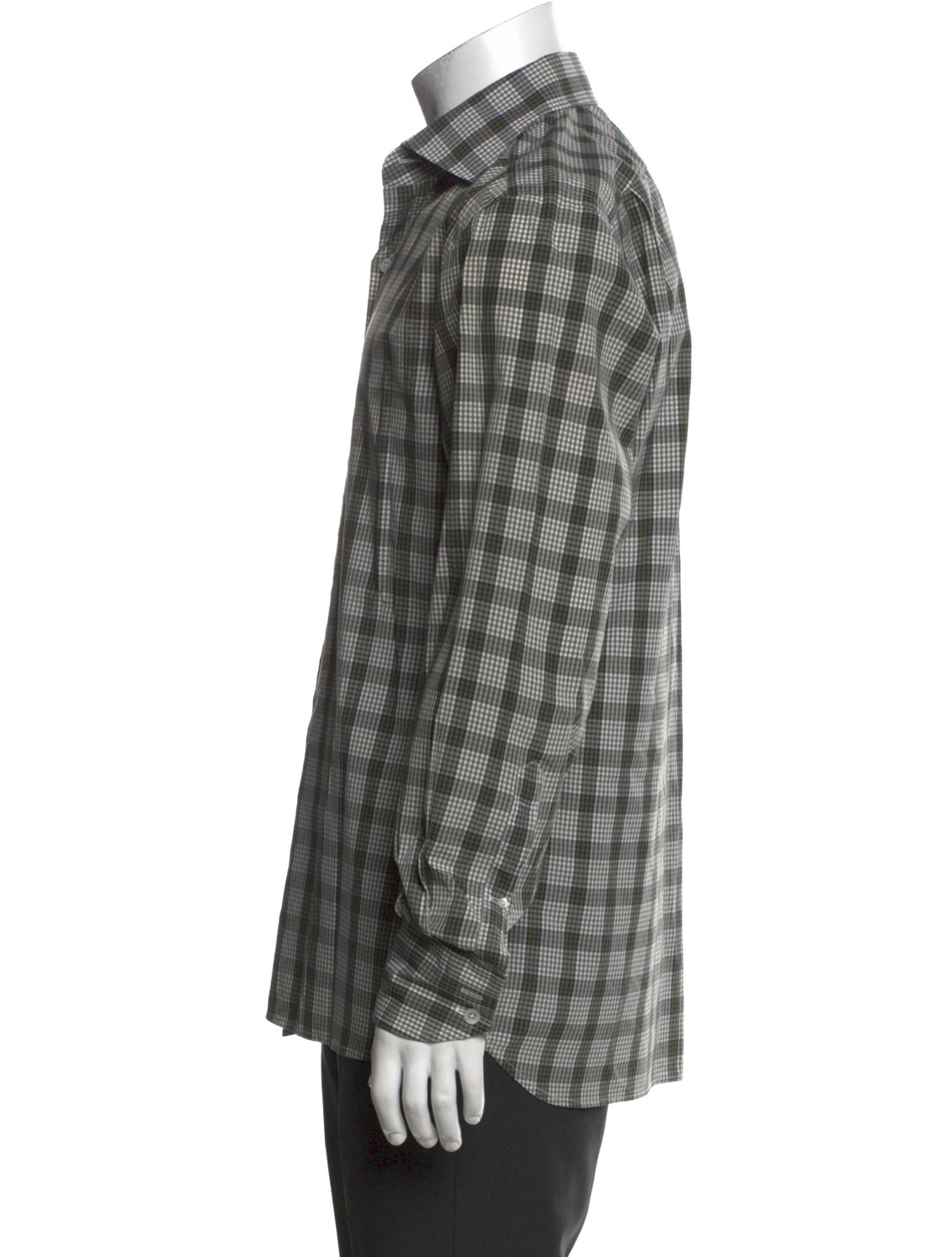 Tom Ford Plaid Print Long Sleeve Shirt