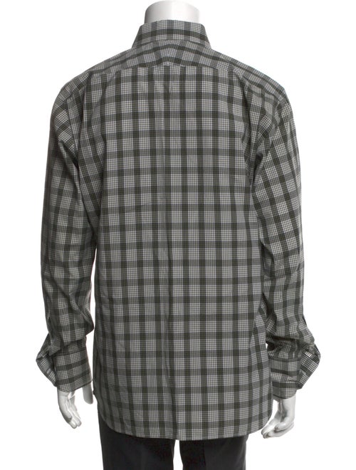 Tom Ford Plaid Print Long Sleeve Shirt