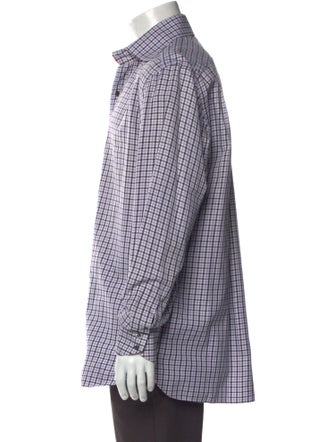 Tom Ford Plaid Print Long Sleeve Shirt