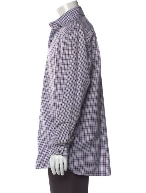 Tom Ford Plaid Print Long Sleeve Shirt