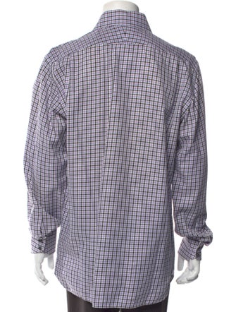 Tom Ford Plaid Print Long Sleeve Shirt