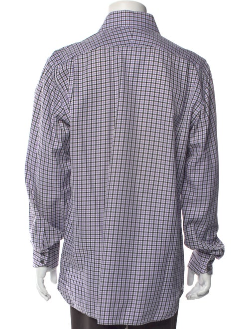 Tom Ford Plaid Print Long Sleeve Shirt