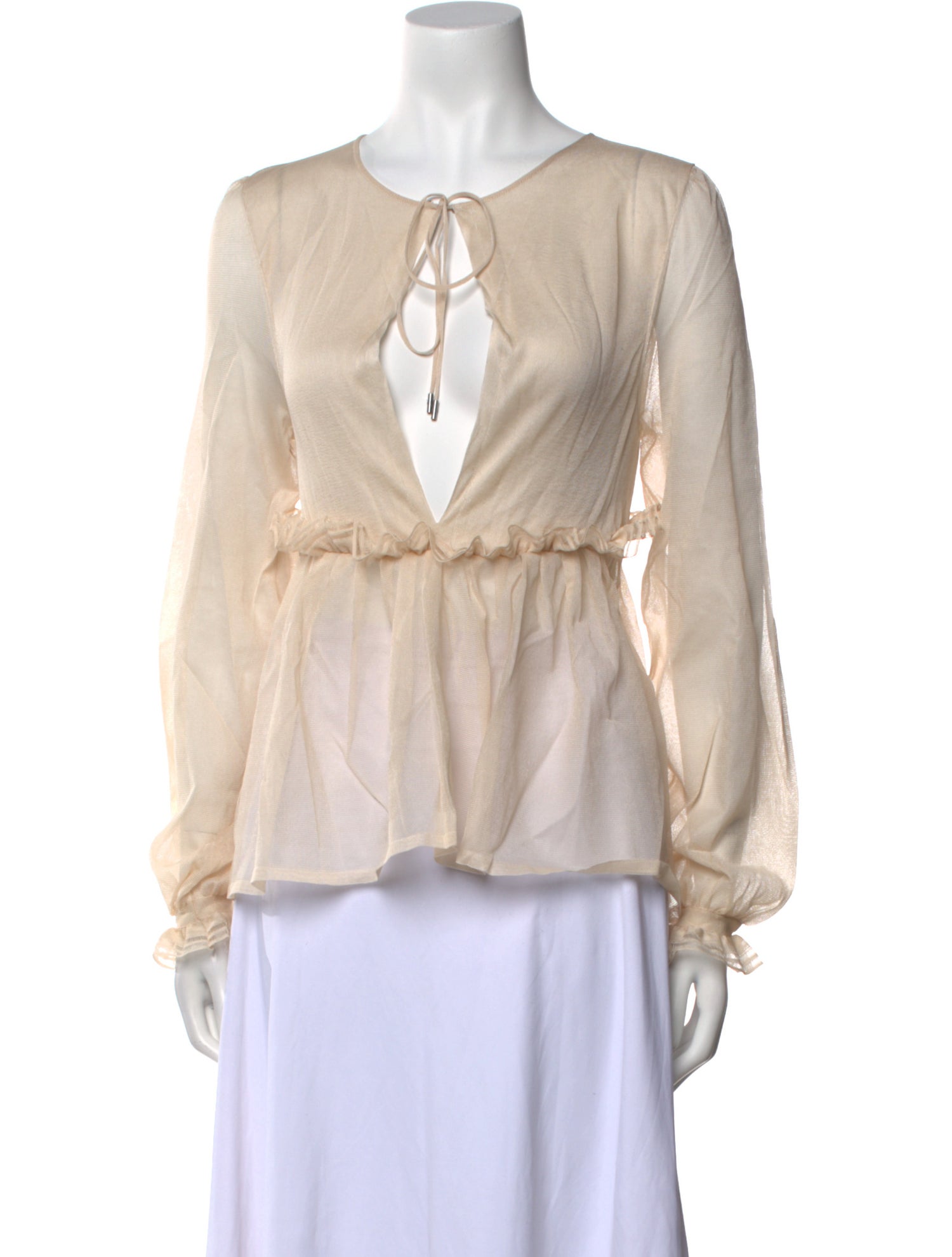 Tom Ford V-Neck Long Sleeve Blouse