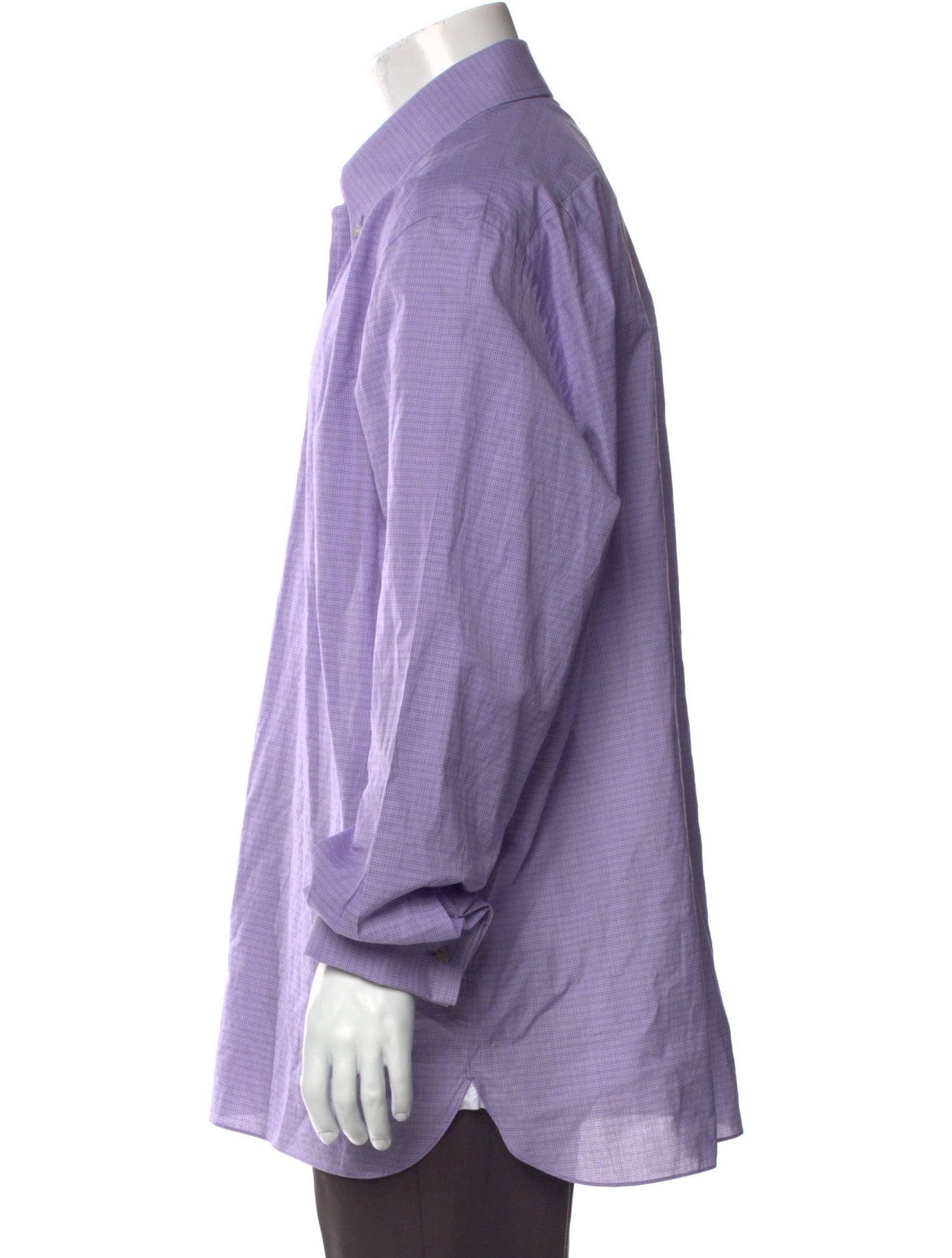 Tom Ford Plaid Print Long Sleeve Dress Shirt