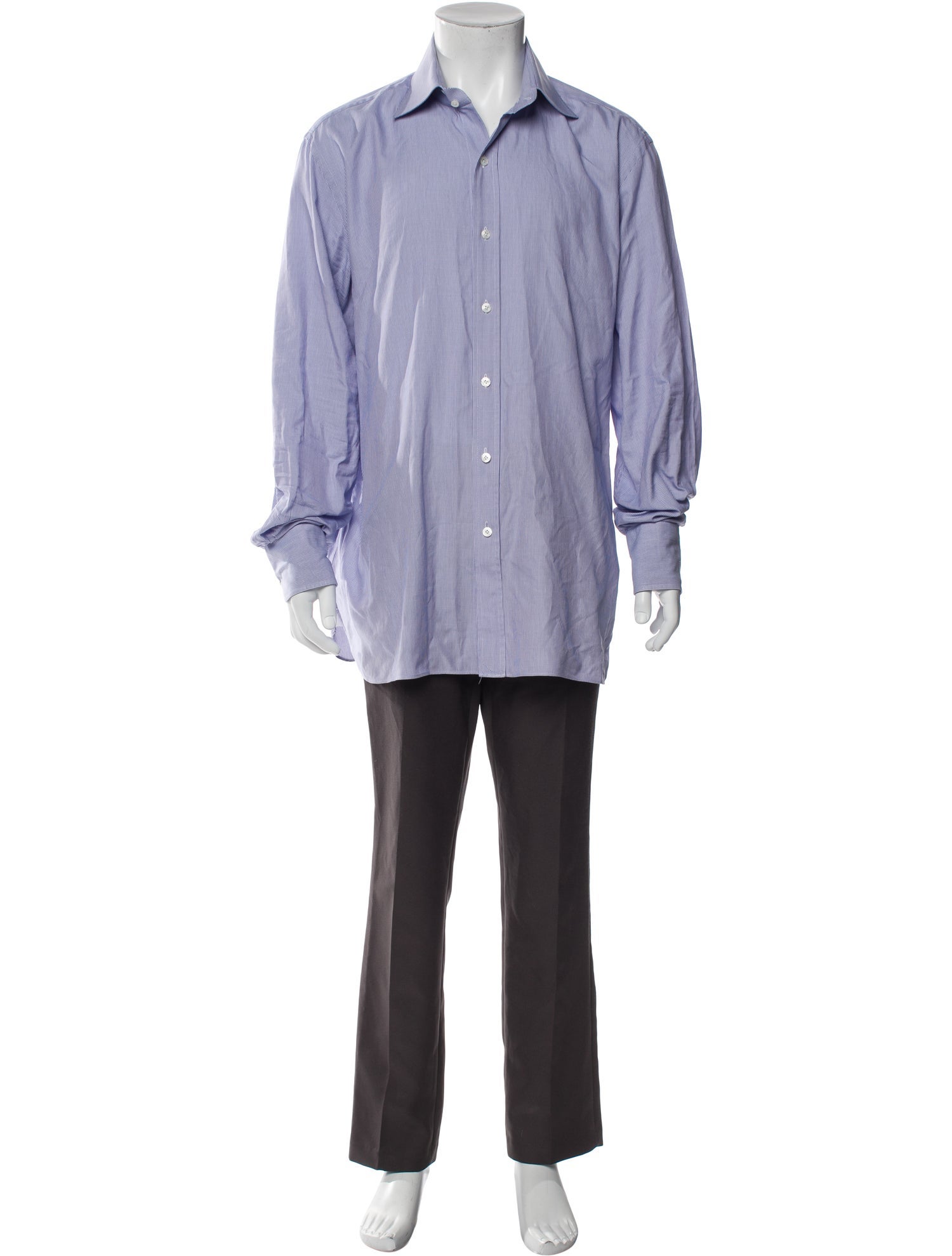 Tom Ford Striped Long Sleeve Dress Shirt