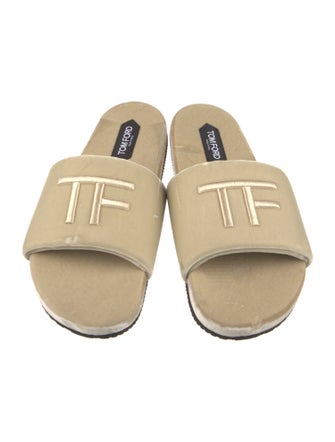 Tom Ford Velvet Embroidered Accent Slides