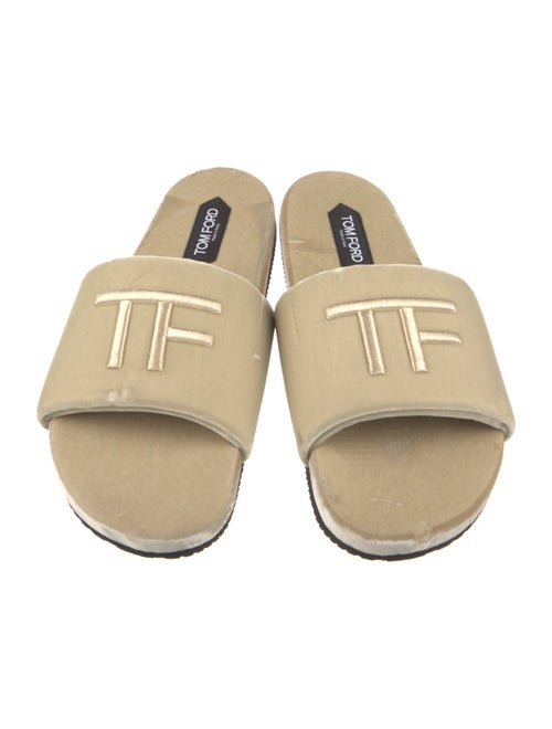 Tom Ford Velvet Embroidered Accent Slides