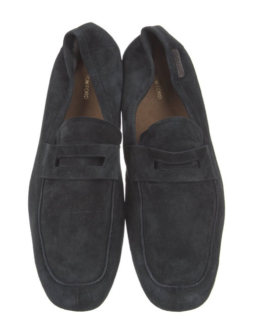 Tom Ford Suede Leather Trim Embellishment Dress Loafers