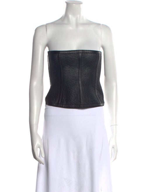 Tom Ford Leather Strapless Crop Top