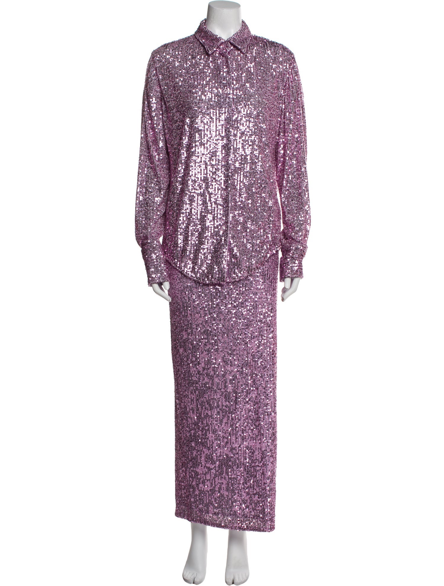 Tom Ford Sequin Embellishments Skirt Set