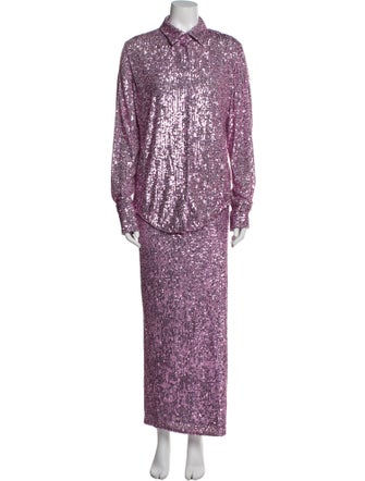 Tom Ford Sequin Embellishments Skirt Set