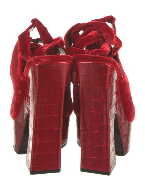 Tom Ford Velvet Leather Trim Embellishment Gladiator Sandals