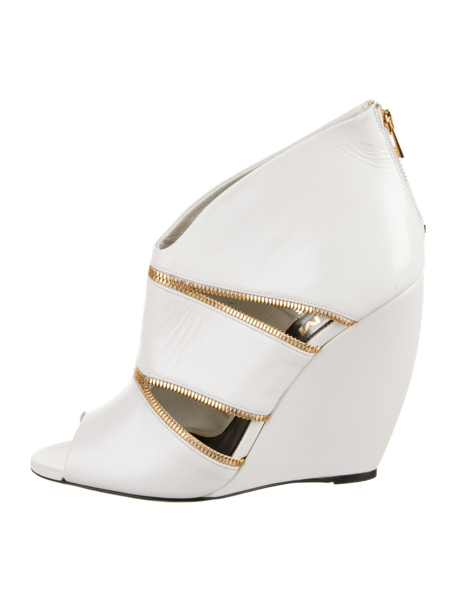 Tom Ford Leather Cutout Accent Slingback Sandals