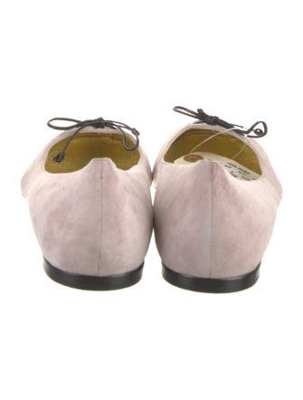 Tom Ford Suede Bow Accents Ballet Flats