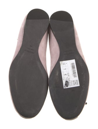 Tom Ford Suede Bow Accents Ballet Flats