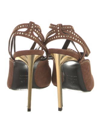 Tom Ford Suede Studded Accents Slingback Sandals