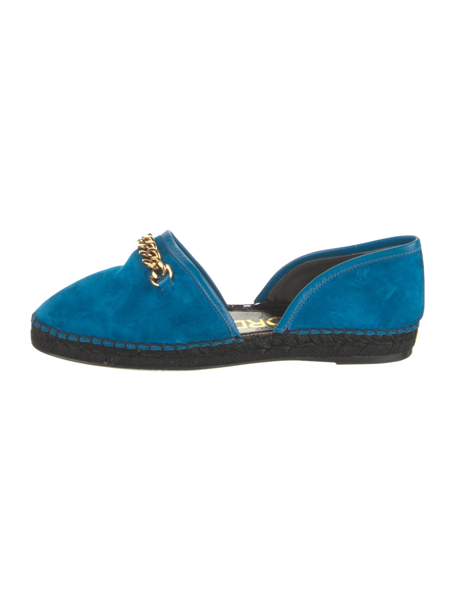 Tom Ford Suede Whipstitch Trim D'Orsay Flats