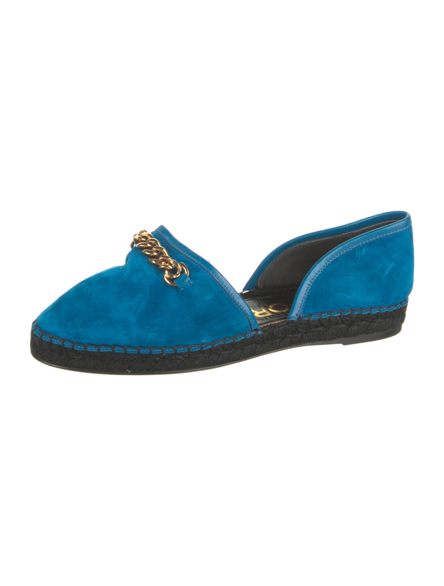 Tom Ford Suede Whipstitch Trim D'Orsay Flats