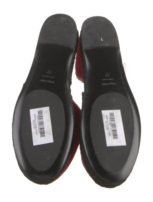 Tom Ford Suede Whipstitch Trim D'Orsay Flats