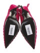 Tom Ford Velvet Leather Trim Embellishment Slingback Pumps